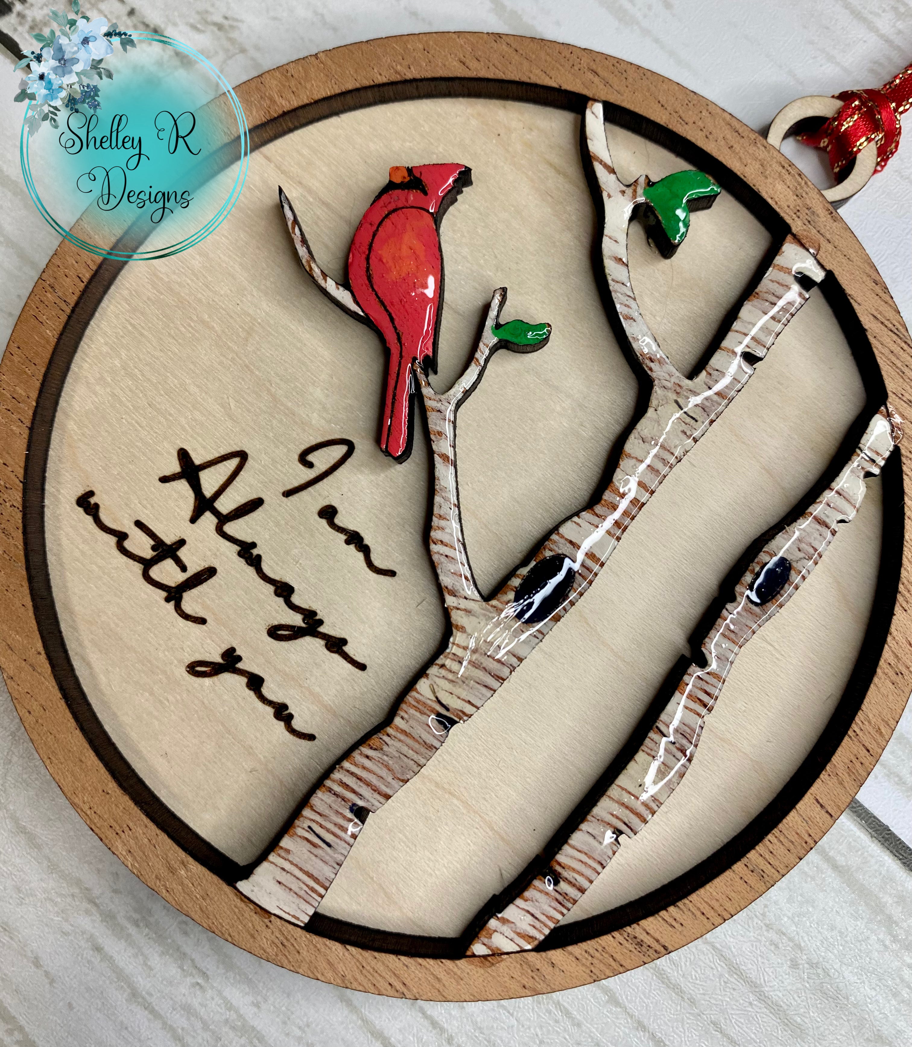 Hand Painted - I am always with you Memorial Ornament - Made to Order