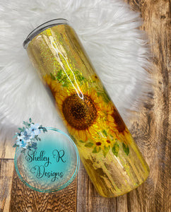 Sunflower 30 oz Skinny Tumbler - Ready to Ship