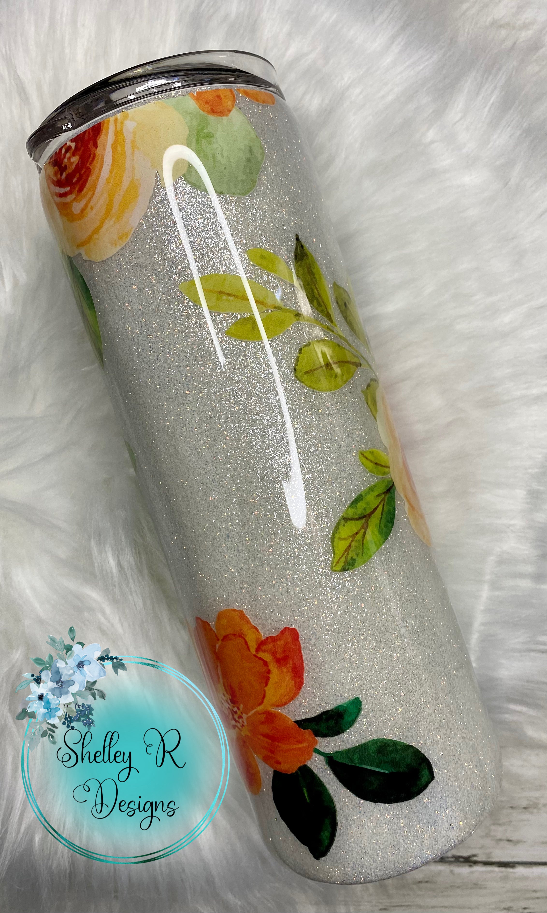Floral - 20 oz Skinny straight