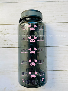 Pig Water Bottle *multiple colors available