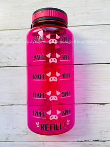 Pig Water Bottle *multiple colors available