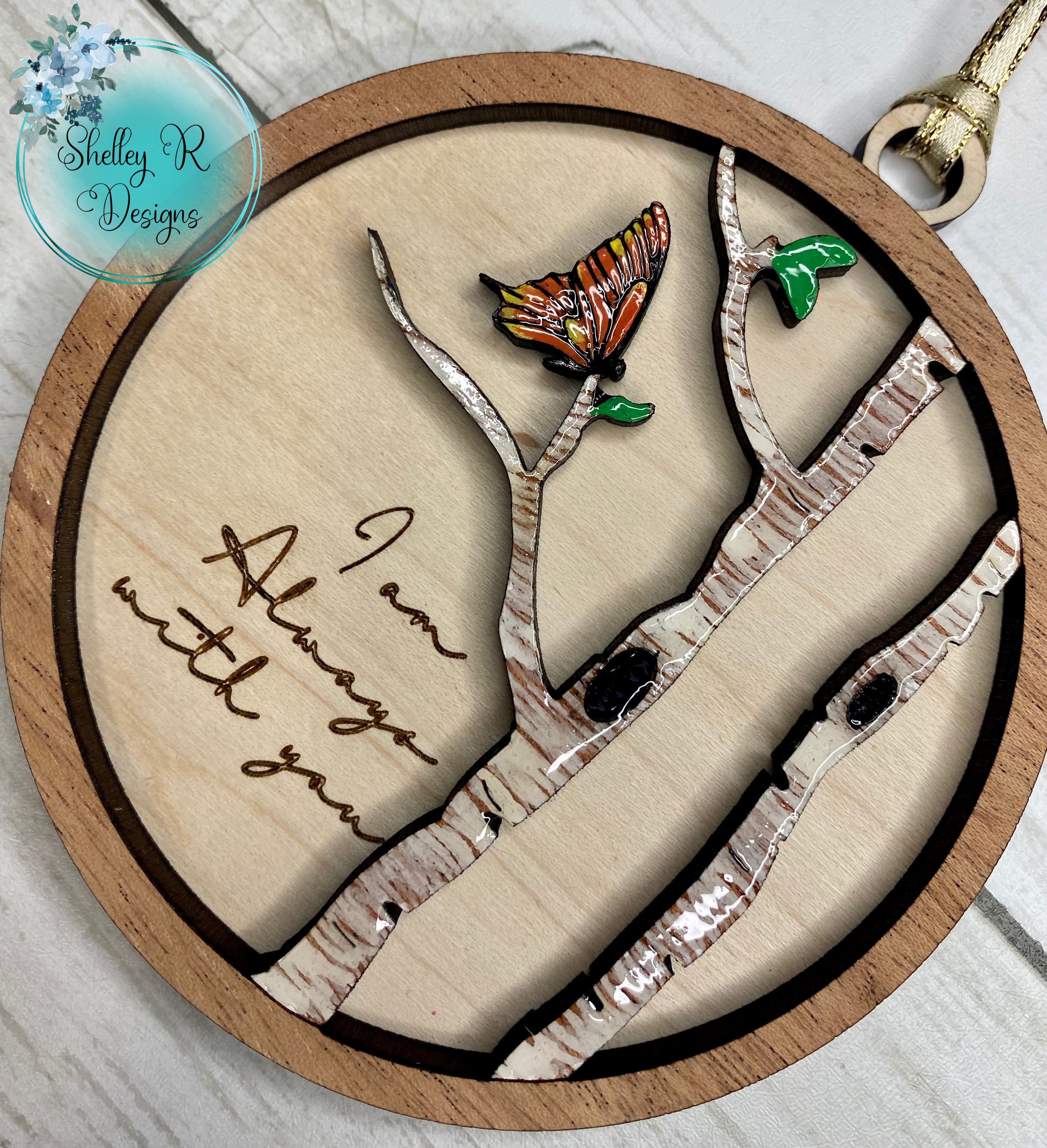 Hand Painted - I am always with you Memorial Ornament - Made to Order