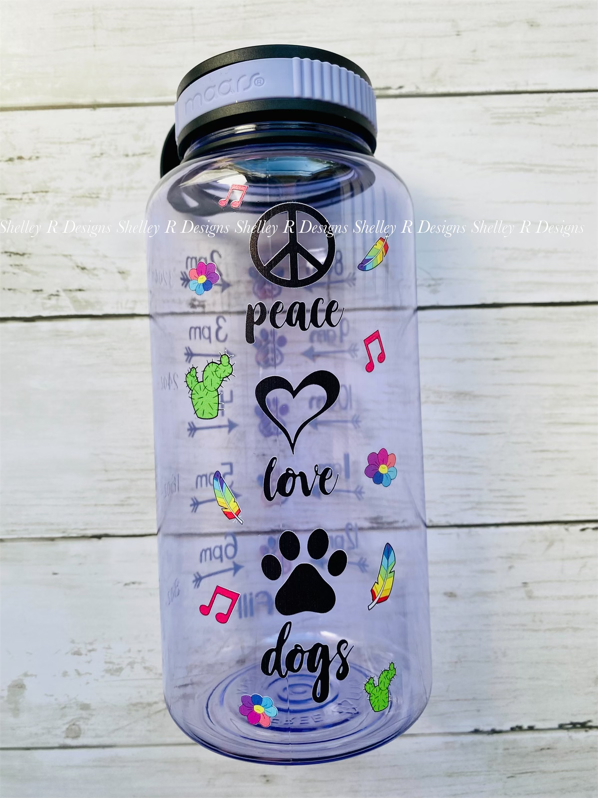 Peace Love Dogs Water Bottle