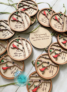 Hand Painted - I am always with you Memorial Ornament - Made to Order